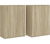 Aparadores 2 uds | aparador de comedor | armario de cocina madera de ingeniería roble sonoma 60x31x84 cm cfw87577
