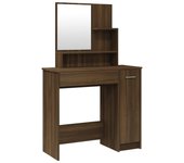 Tocador mesa de maquillaje con espejo 86,5 x 35 x 136 cm marrón 02_0006280