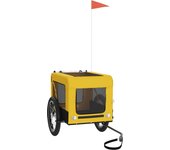 Remolque bicicleta mascotas hierro tela oxford amarillo negro cfw85179