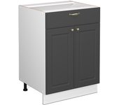 Vicco mueble bajo de cocina fame-line, antracita-oro, 60 cm con cajón, sin encimera