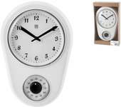 Reloj con temporizador de minutos, 31x21 cm, blanco h&h