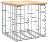 Banco de jardín | banco de exterior | silla de jardín diseño gaviones madera maciza pino 43x44x42 cm cfw552853