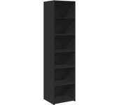 Aparador alto | aparador de comedor | armario de cocina madera de ingeniería negro 45x41x185 cm cfw75560