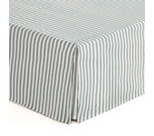 Cubre canapé algodón rayas alto 30 cm agua marina 160x200 cm