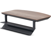 Mesa lateral de jardín modular antracita e imitación madera - matilda