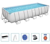 Piscina elevada rectangular power steel 19281 l
