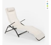 Tumbona plegable de acero para playa y jardín pasha luxury