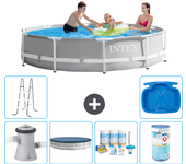 Paquete de piscina - intex - alrededor - 305x305x76 cm + accesorios a1996