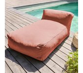 Chaise longue para muebles de jardín modulares de terracota, mixi - oviala