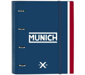 Carpeta de anillas munich soon a4 azul (27 x 32 x 3.5 cm)