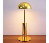 Lámpara de mesa led recargable, lámpara de mesa moderna y sencilla, luz de noche regulable con 3 temperaturas de color, dorado