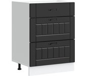 Mueble bajo de cocina lucca madera ingeniería negra