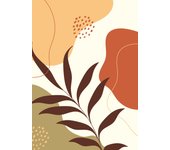 Papel pintado panorámico - hoja boho