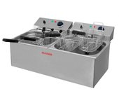 Freidora eléctrica de 10+10 litros con 6 cestas maiser f12/106x2