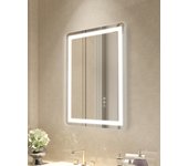 Vevor espejo baño led 50 x 70 cm, espejo de maquillaje con iluminación frontal y retroiluminada, memoria antemistante, 3 colores, intensidad variable