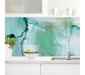Salpicadero cocina salpicadero cocina adhesivo en pared y azulejos impermeable a prueba de aceite n.1888 azul 245 x 70 cm