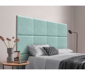 Dhome cabecero tapizado en tela acualine compuesto de paneles autoadhesivos intercambiables de cama lujo dormitorio acolchado (verde agua, 105cm)