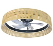 Cecotec ventilador de techo con luz energysilence lampaero 600 beige design cecotec