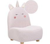 Beliani sillón infantil lulea bouclé rosa pastel