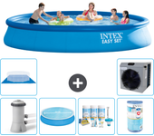 Paquete de piscina - intex - alrededor - 457x457x84 cm + accesorios a1179
