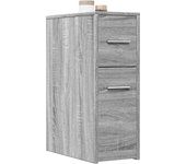 Maison exclusive - armario de baño estrecho con ruedas madera gris sonoma