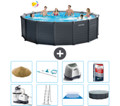 Paquete de piscina - intex - alrededor - 478x478x124 cm + accesorios a2763