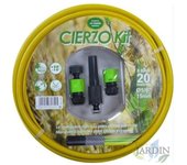 Kit manguera jardín cierzo 19mm 3/4'' 20 metros + accesorios | manguera para riego | accesorios de jardín