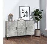 Aparador | aparador de comedor | armario de cocina de madera de ingeniería gris hormigón 100x36x60 cm cfw75226