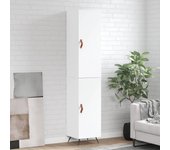 Aparador alto | aparador de comedor | armario de cocina madera contrachapada blanco 34,5x34x180 cm cfw17602