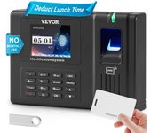 Vevor máquina de asistencia biométrica , máquina todo en uno de entrada de tarjetas rfid y pin con huella dactilar, 5 tarjetas rfid sin tarifa mensual