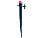 Dripalia - gotero caudal regulable de 0 a 70 litros con piqueta- estaca - 100 unidades -