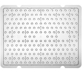 Fondo perforado de policarbonato mori de 53x23x6,5 cm de alto.