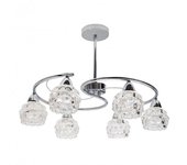 Lampara 6xe14 glass cromo tulipa cristal regx58x58 de fabrilamp.