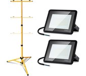 Proyector led led ip66 proyector led al aire libre con trípode frío en frío de 2x50w