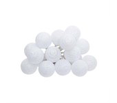 Guirnalda de luces 10pcs 6cm bola a pilas - blanco - silumen