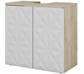 Vicco mueble bajo lavabo edge, blanco, 60 x 57 cm con 2 puertas