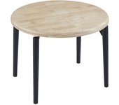 Mesa redonda extensible moon acabado roble nordish/negro, 76cm(alto) 100/140/180cm(ancho)