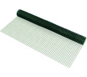 1 rollo de malla de alambre cuadrados - 1 x 5 m - tela metálica de 25 m - verde [pro.tec]