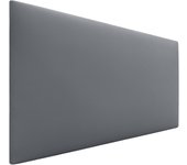 Dhome cabecero de polipiel liso cabeceros cabezal tapizado cama (polipiel gris, 105cm (camas 80/90/105))