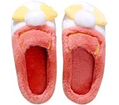 Pantuflas cálidas de algodón con suela gruesa y antideslizantes para interiores para climas fríos (40-41 (aptas pa