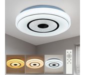 Nettlife lámpara led techo 18w, 30cm, control remoto, redonda, cocina, dormitorio cielo estrellado, escritorio, sala, pasillo