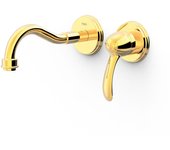 Tres 24220001or tres clasic grifo monomando empotrado para lavabo color oro 24k