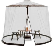 Mosquitera sombrilla 2.3x3m - protección cenador/terraza, ideal para balcón/jardín