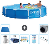 Paquete de piscina - intex - alrededor - 366x366x76 cm + accesorios a1792