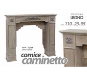 Marco de chimenea imitación gris tórtola 110x23x95 cm