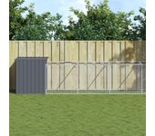 Casita para perros con patio antracita 110x813x110 cm