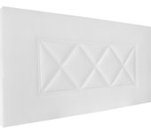 Cabecero tapizado ares| cabezal acolchado | tapizado en polipiel de alta gama | color blanco | medida: 110x55x3 cm (cama 105 cm)