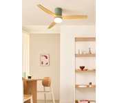 Windcalm dc - función verano/invierno - ventilador de techo 40w silencioso ø132 cm con luz y mando a distancia