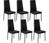 Tectake sillas de comedor acolchado con funda de cuero sintético