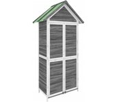 Cobertizo herramientas jardín | caseta para herramientas de jardín | cobertizo jardín madera pino gris 89x52,5x175 cm cfw86230